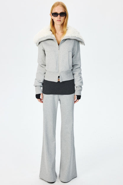 Winter Fleece High-Waisted Flared Pants
