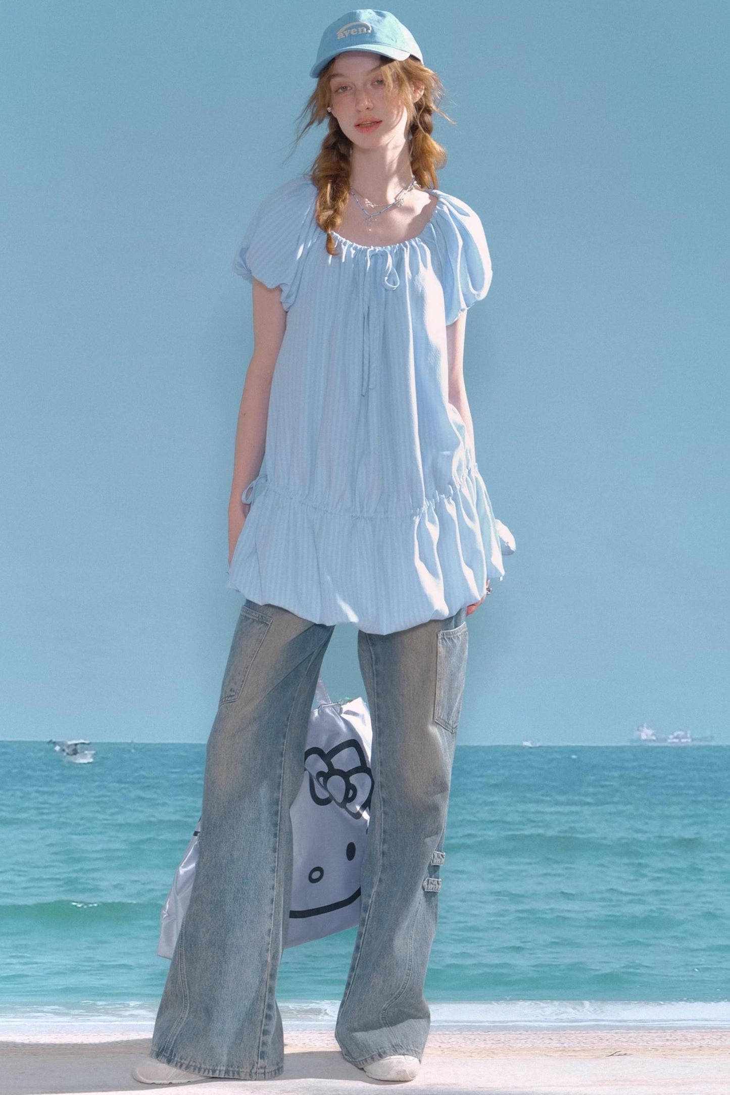 Summer Chic Bubble Sleeve Dress