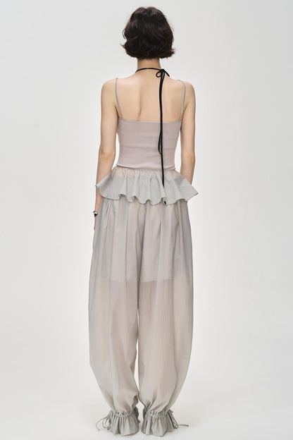 Luxury Glossy Drawstring Pants