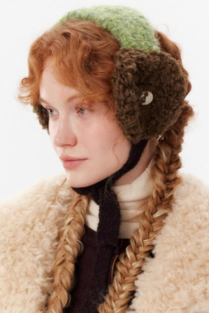 Winter Wool Lace-Up Earmuffs