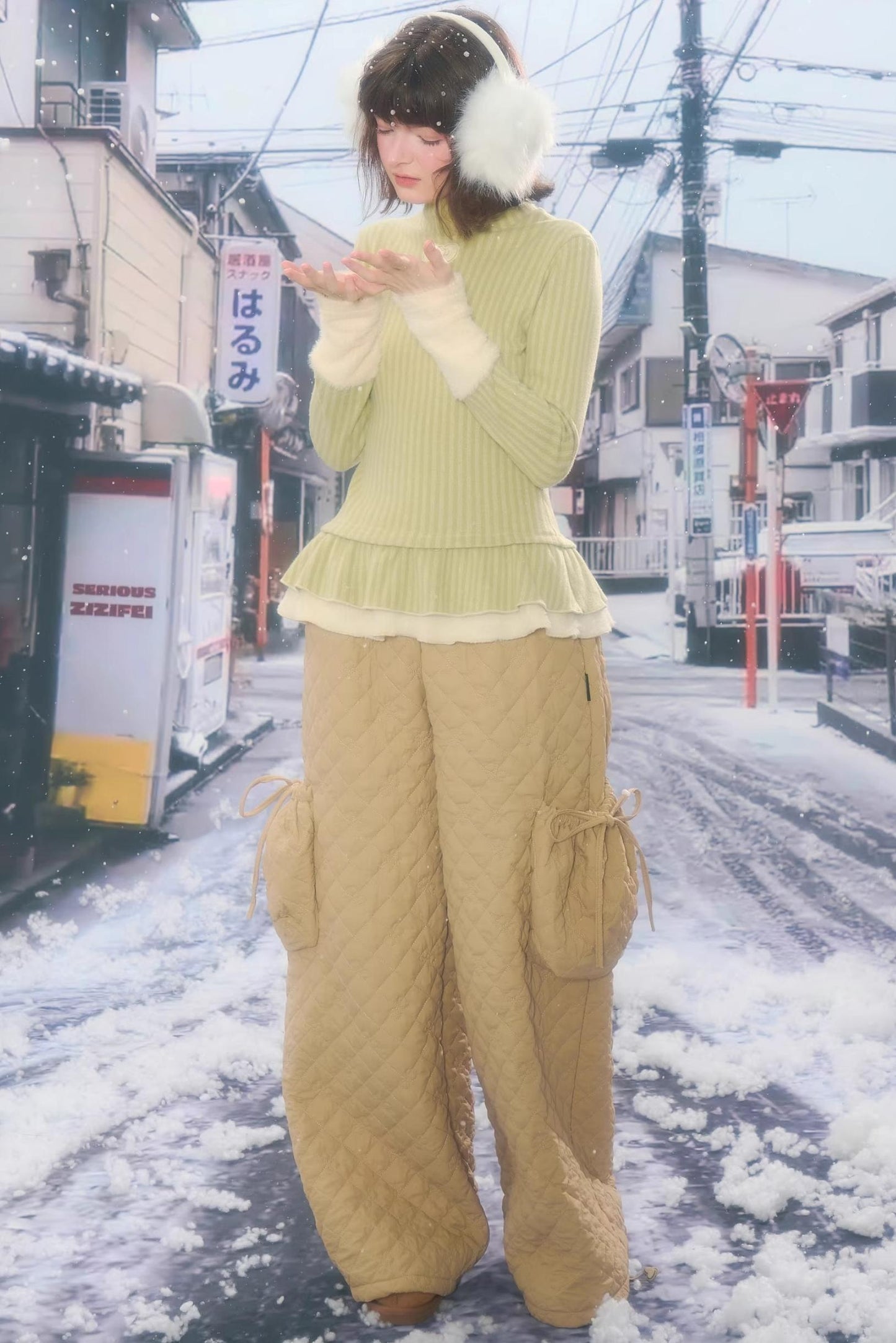 American Retro Striped Knit Top