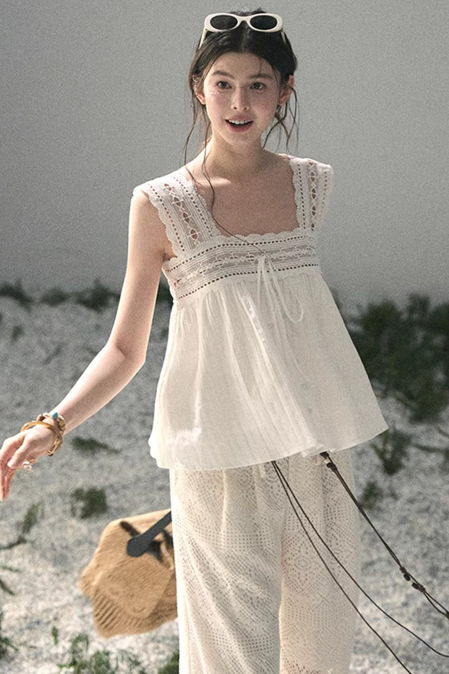 Summer Lace Transparent Blouse