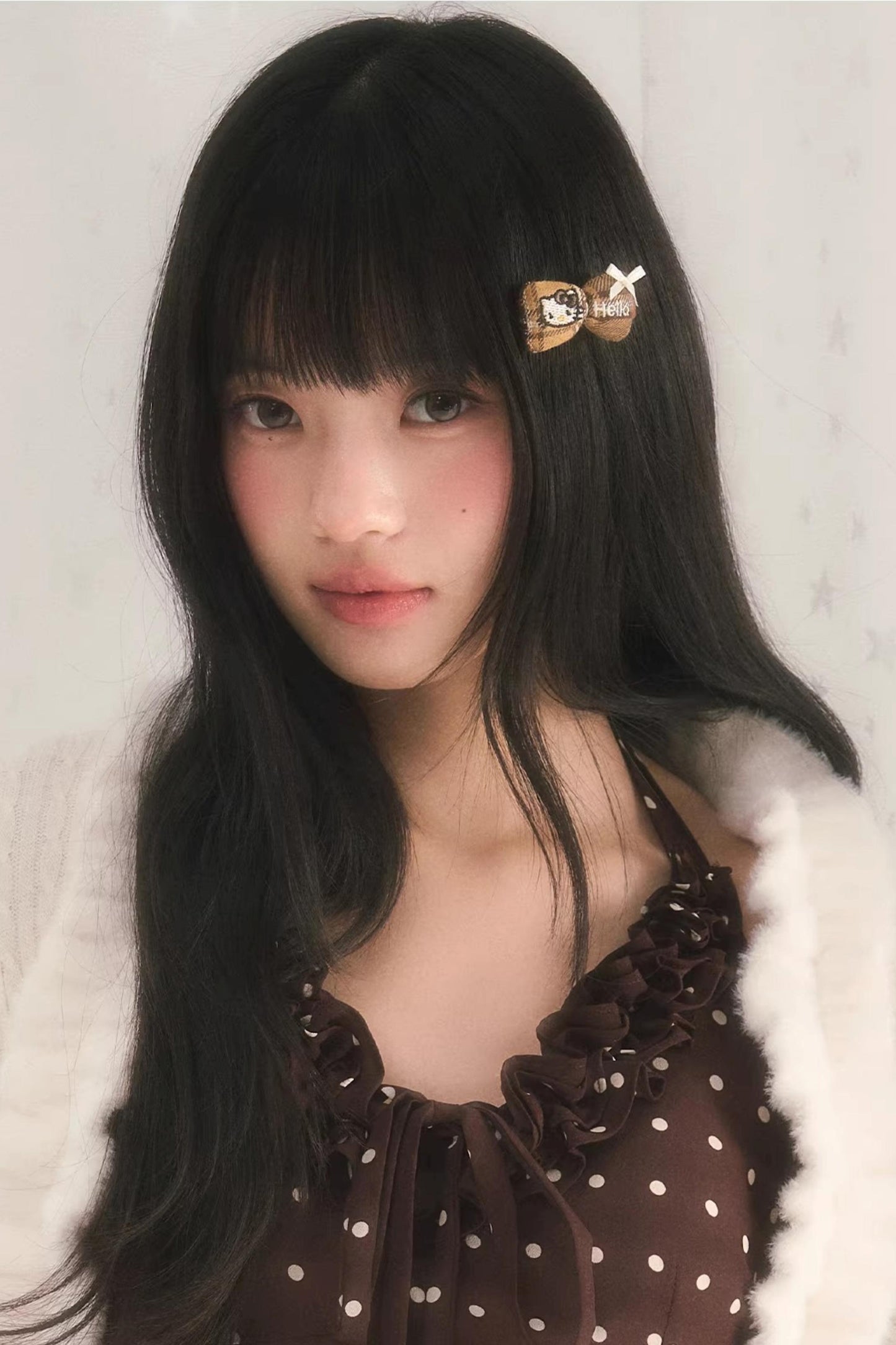 러플 니트 가디건 재킷 셋업