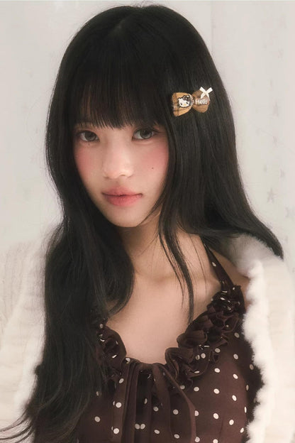 러플 니트 가디건 재킷 셋업