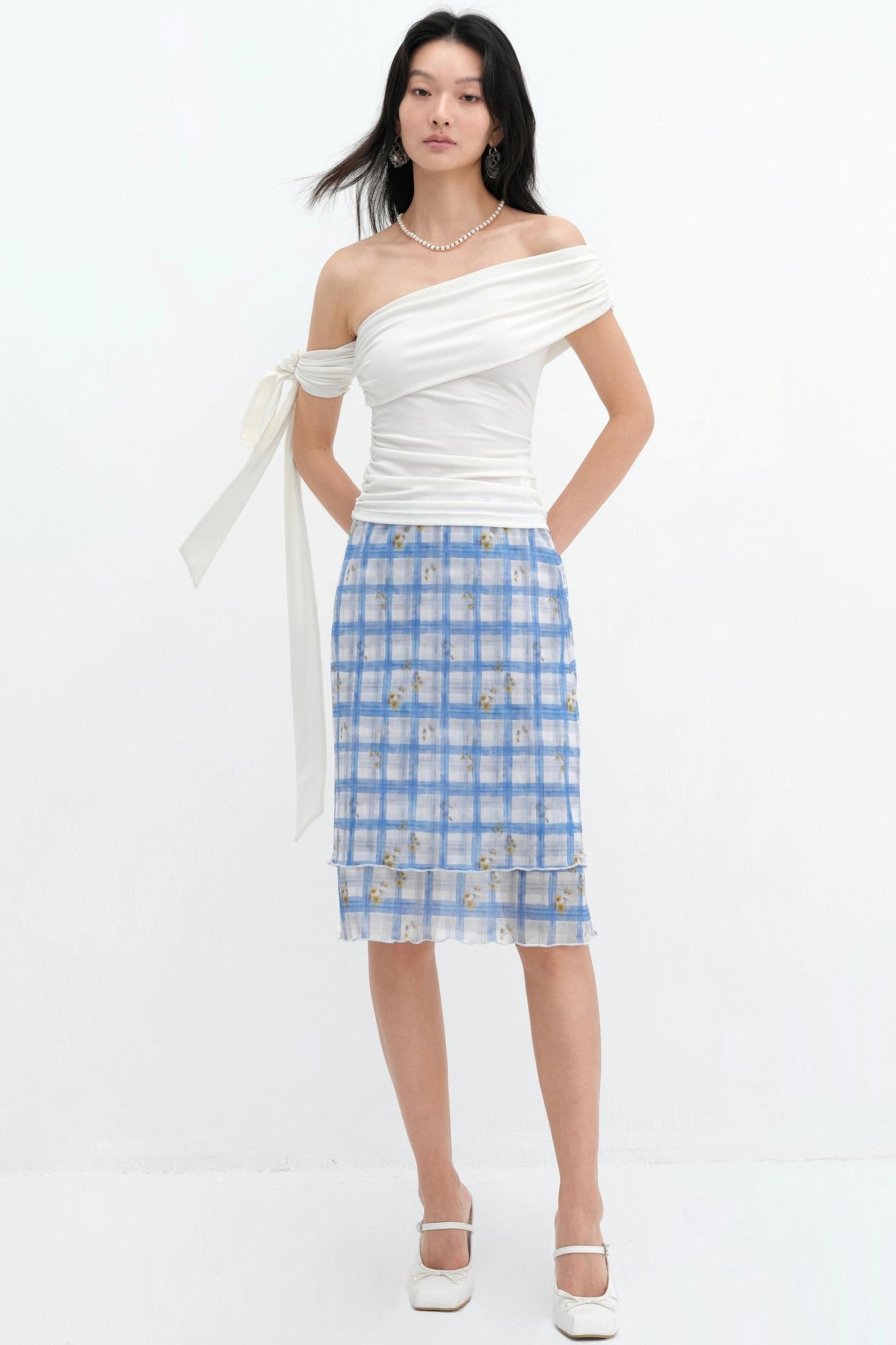 One-Shoulder Tencel Top