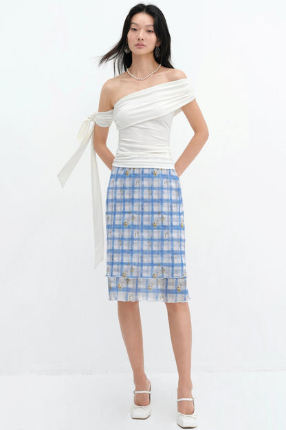 One-Shoulder Tencel Top