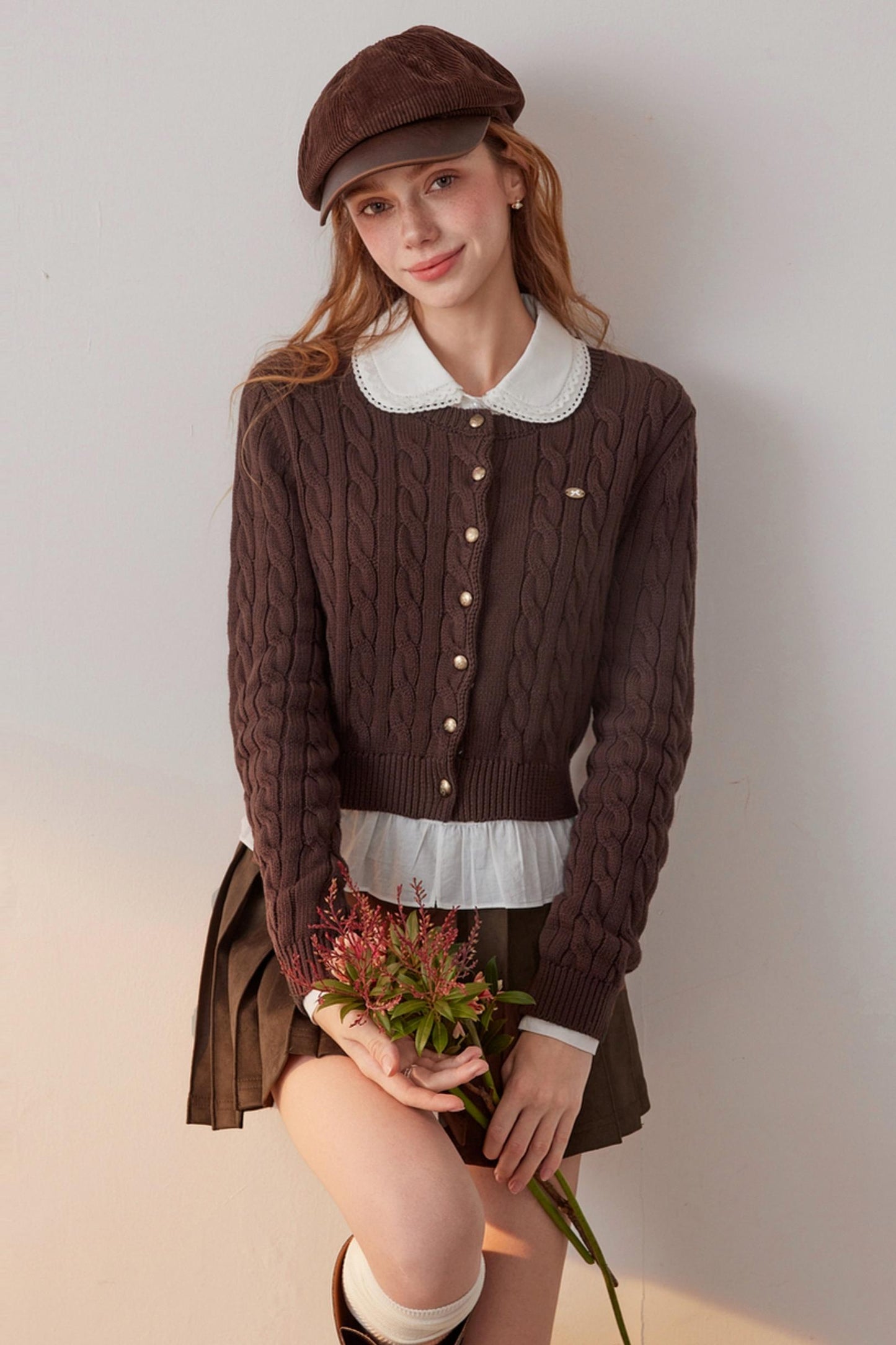 Metal Buckle Knitted Sweater