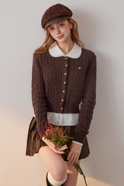 Metal Buckle Knitted Sweater