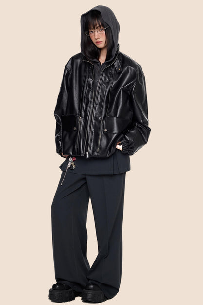 Autumn Vintage PU Leather Jacket