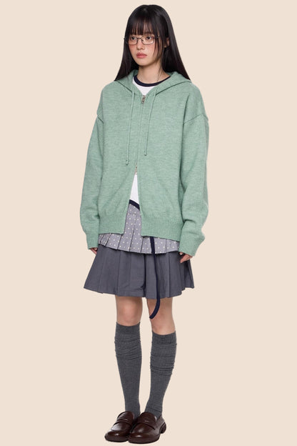 Fall Knit Hooded Cardigan