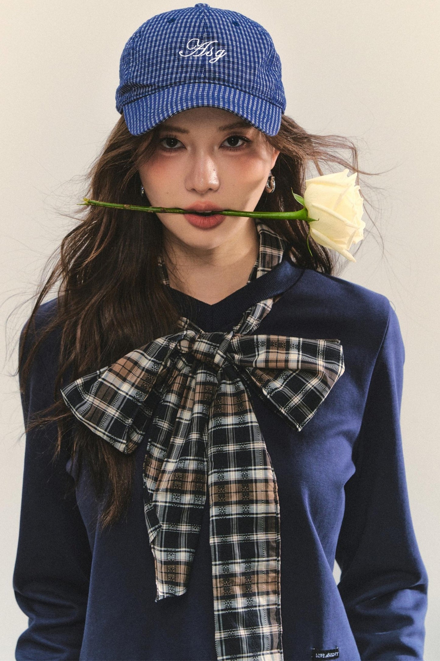 Plaid Sweatshirt Trousers Set-Up