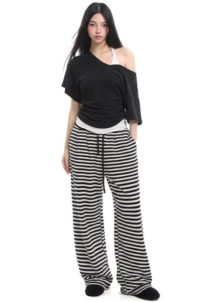 Set top a strati nero con spalle scoperte