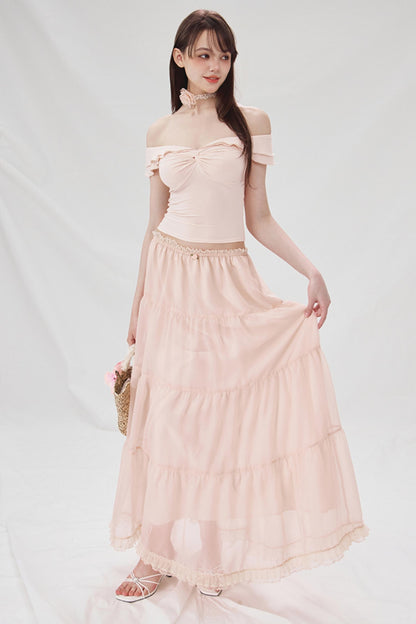 Wood-Inspired One-Shoulder Tee