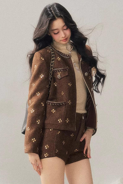 Little Fragrance Wool Jacket Set-Up