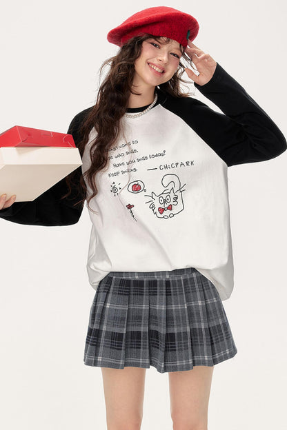 Color-Block Graffiti Top