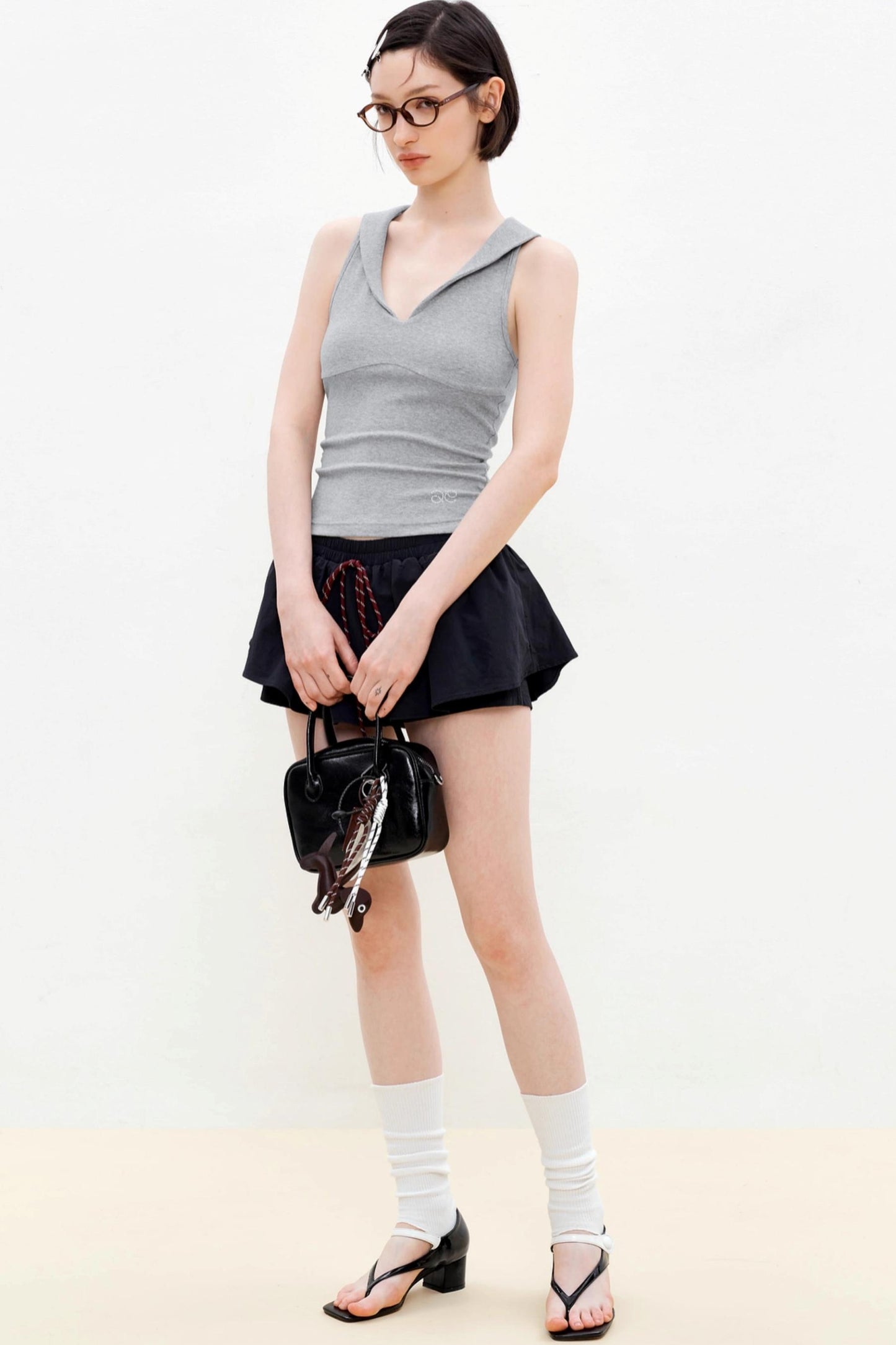 Sleek V-Neck Knit Vest