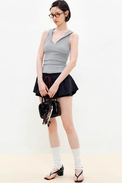 Sleek V-Neck Knit Vest