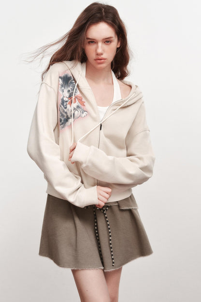 Folding Lace-Up Short Skirt