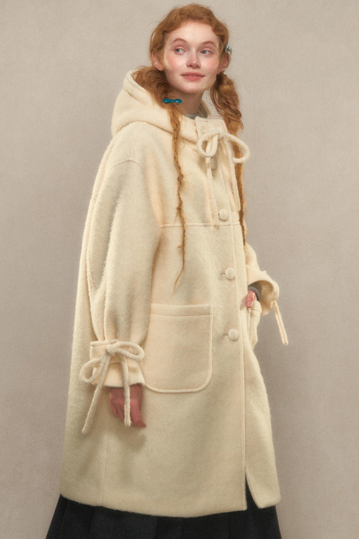 Winter Wool Blend Tweed Coat