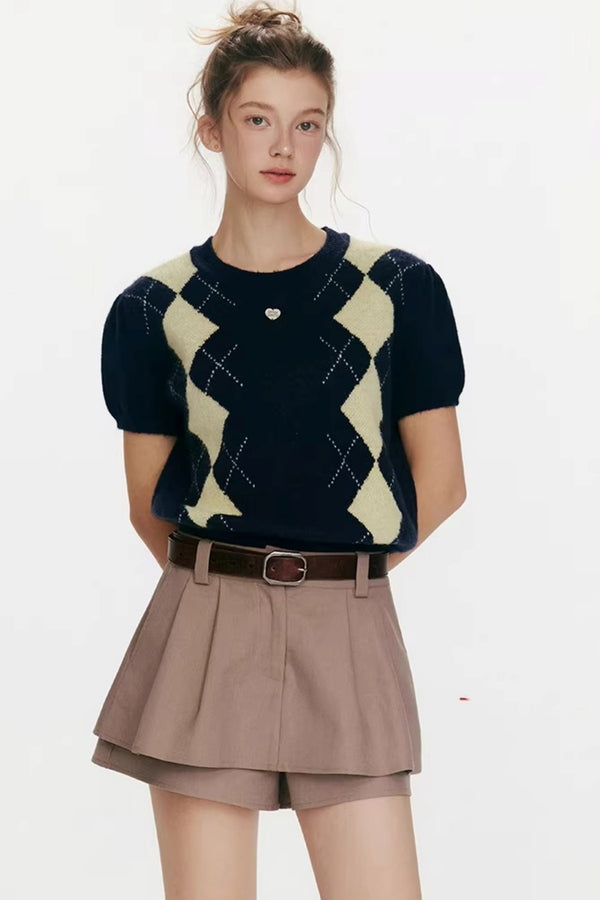 Twilight Flower Quilted Knit Top