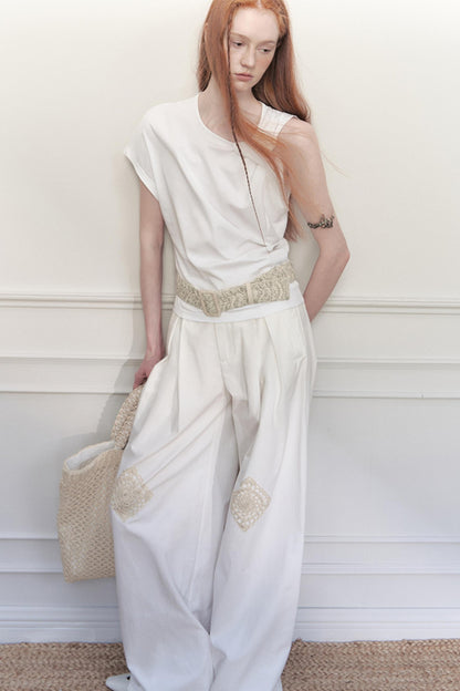 Wave Pleat Chain Belt