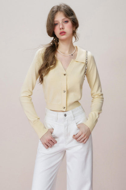 Narcissus Yellow Glow Knit Cardigan