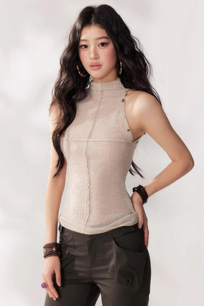 Solid Color Halter Camisole
