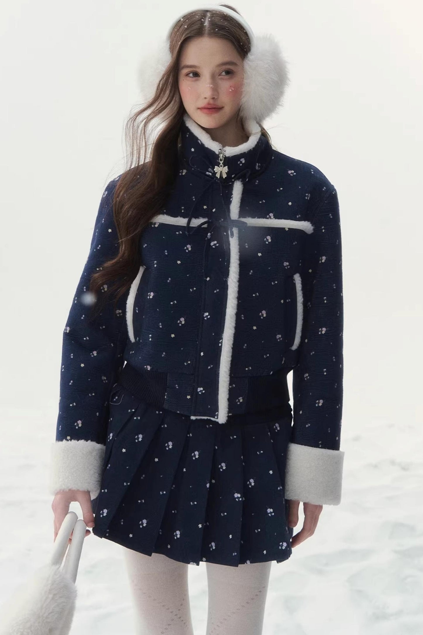 Retro Floral Patchwork Jacket Set-Up