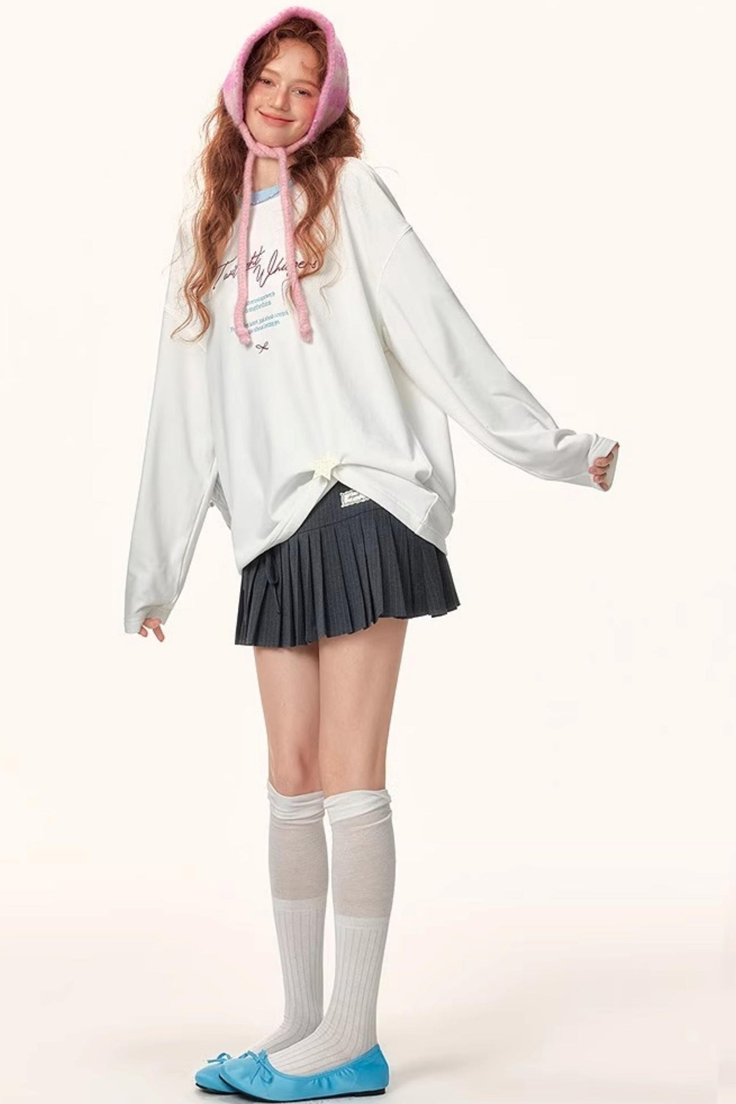 Color-Blocked Letter Print Top