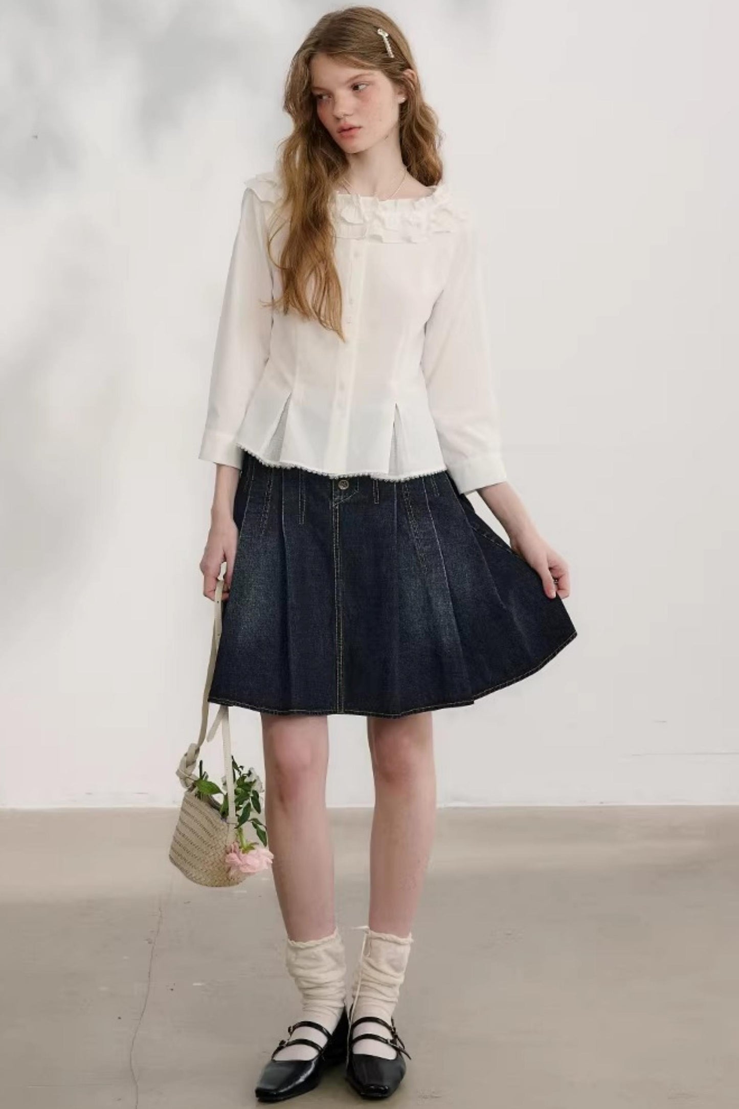 First Love Denim Skirt Set