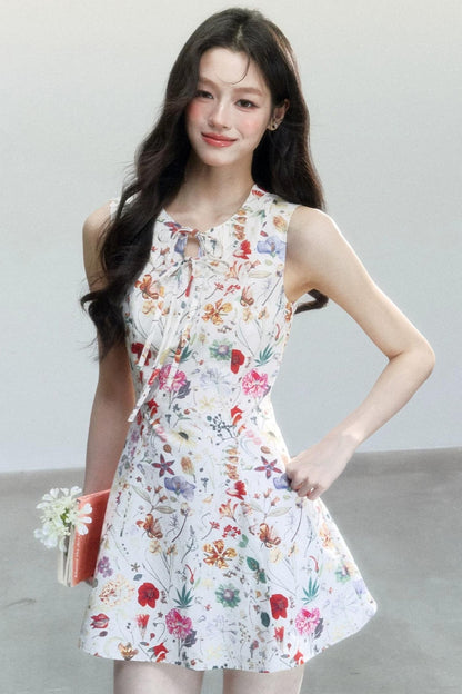 Pastoral Floral Cotton Dress