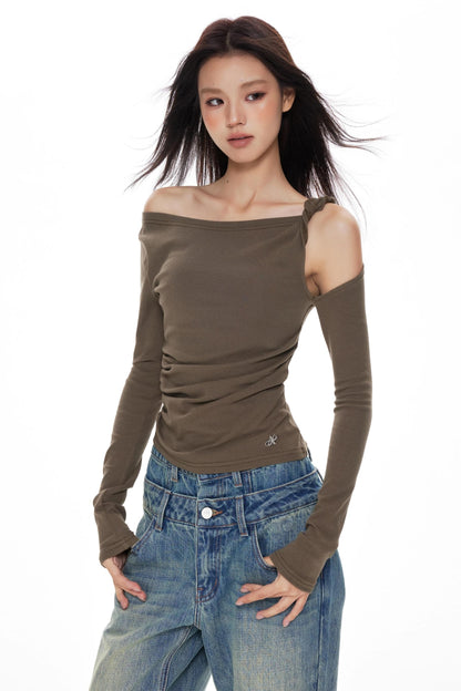 Twisted Pleated Knitted Top