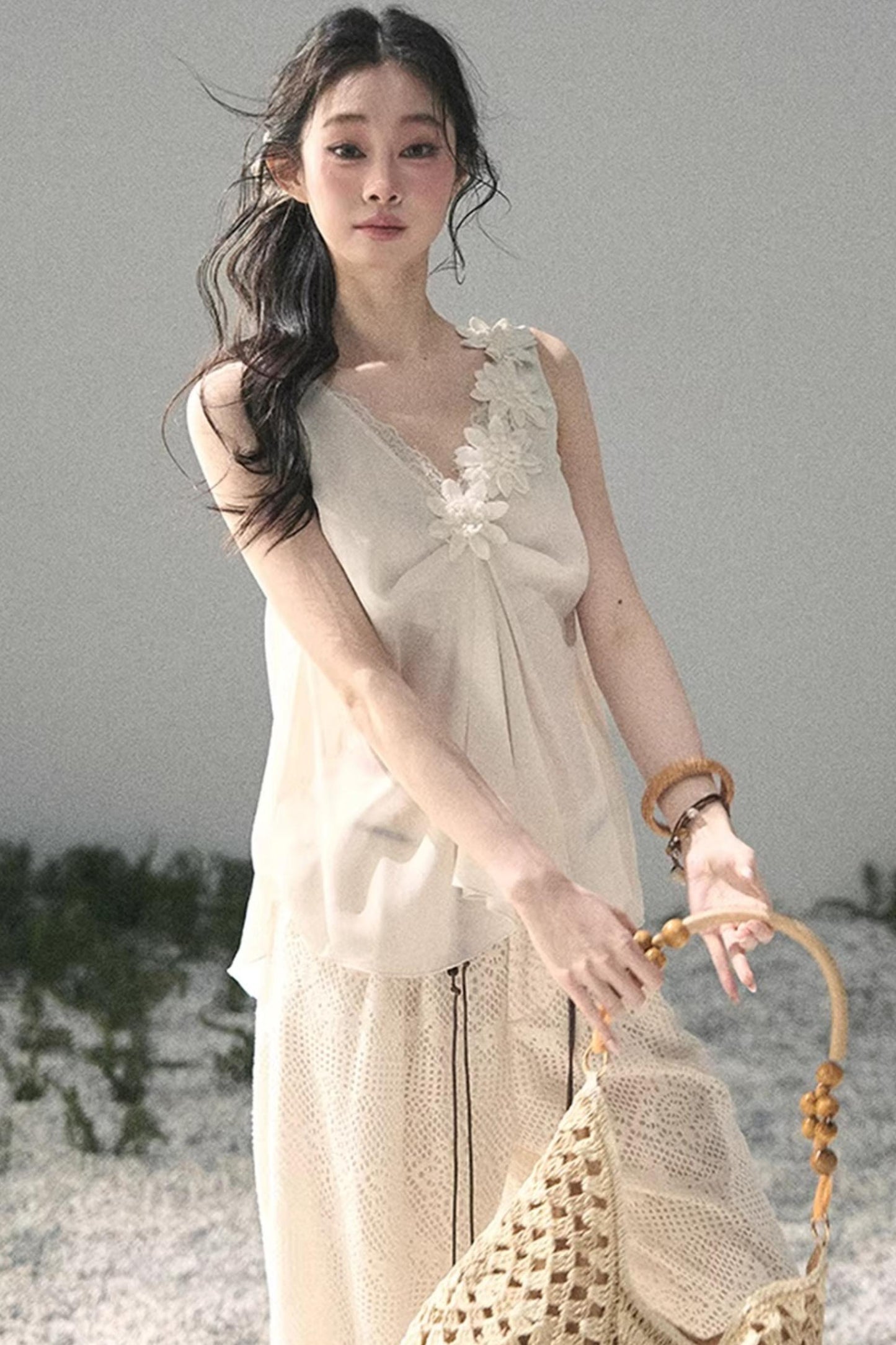 Silent Rose Semi-Sheer Lace T-Shirt