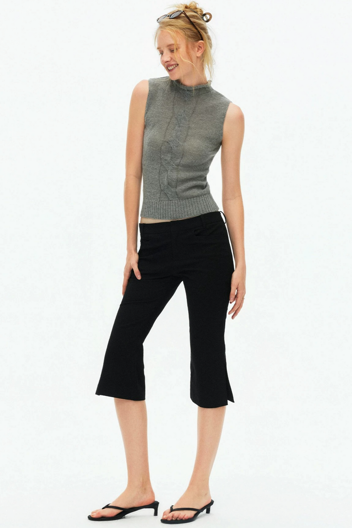 Multi-Color Mohair Knit Vest