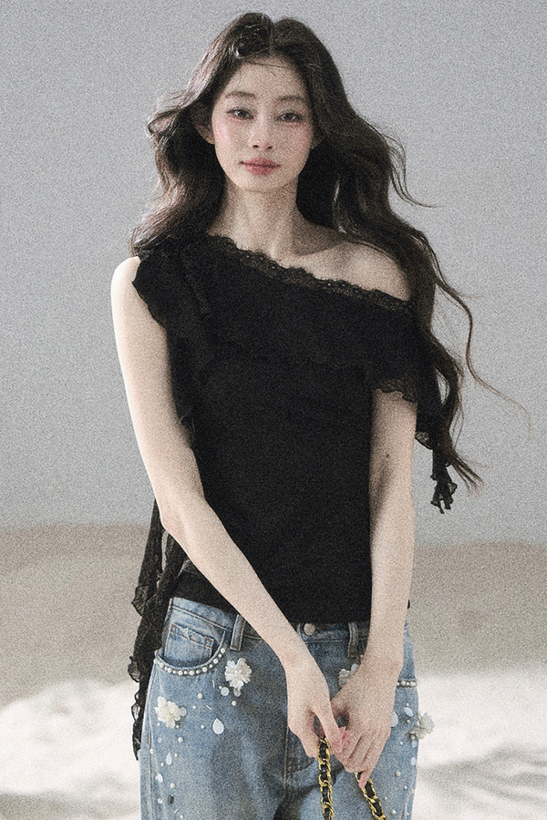 Before the Sunset Lace Off-Shoulder Top