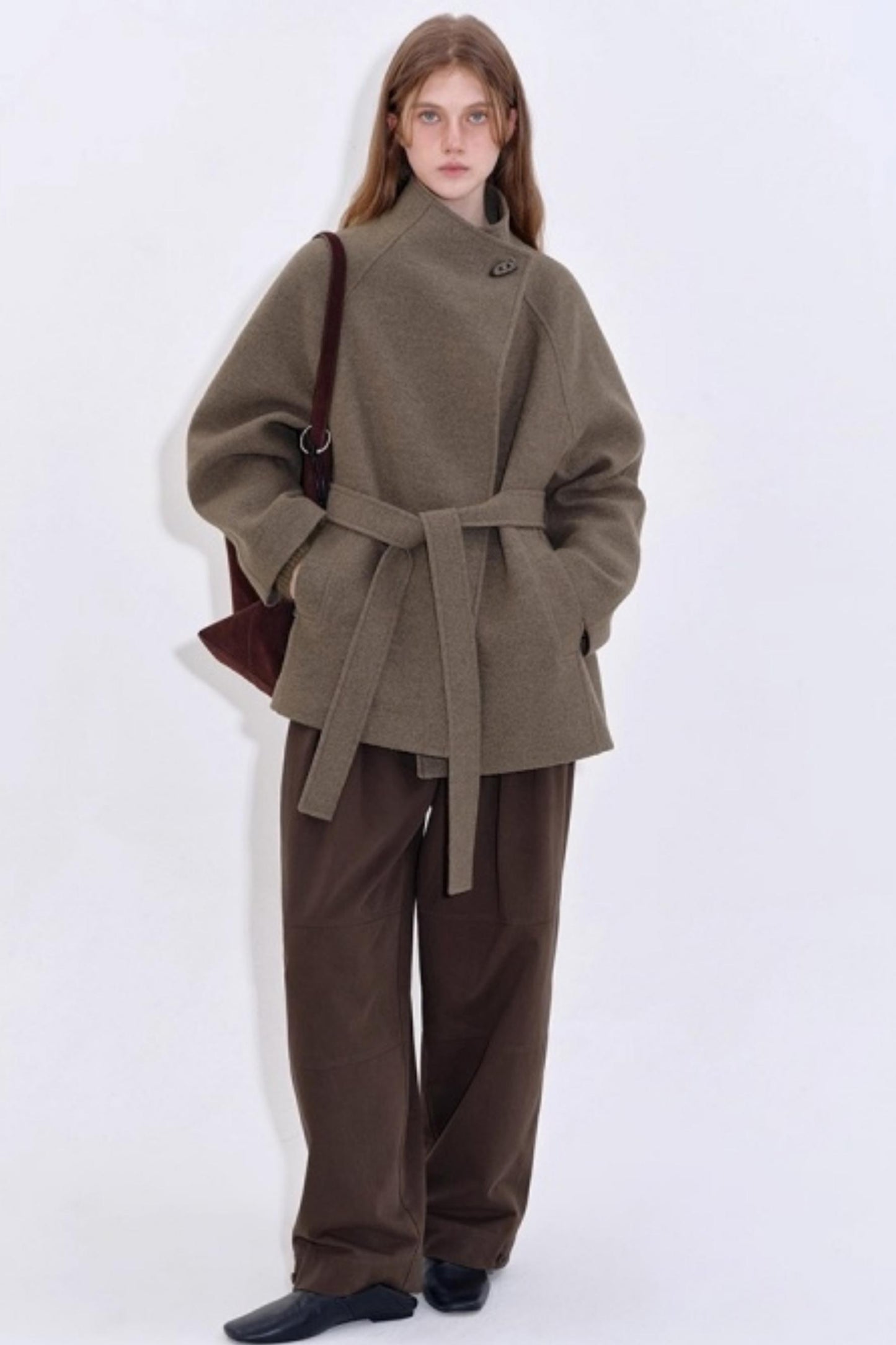 Urban Lace Tweed Woolen Short Coat