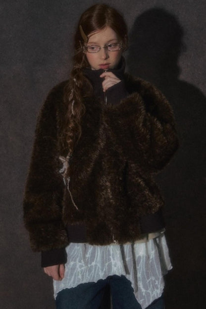 Thickened Lambswool Suede Jacket