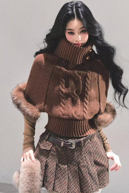 Korean Mohair Turtleneck Sweater