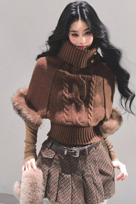 Korean Mohair Turtleneck Sweater