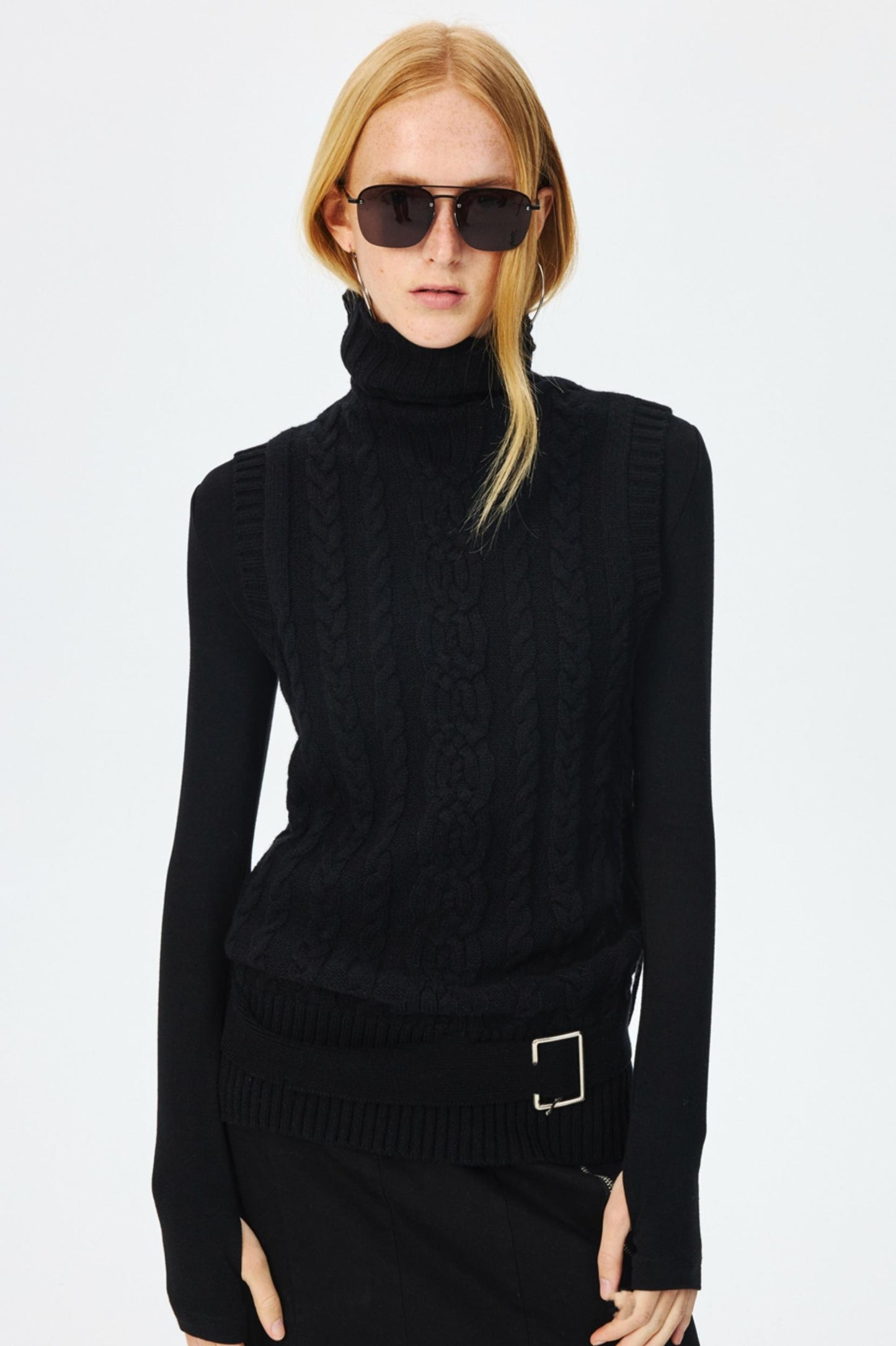 Luxury Merino Wool Turtleneck Top