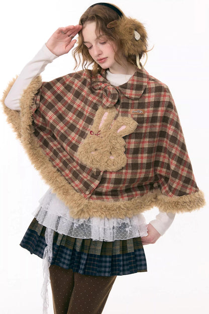 Fairy Tale Plaid Cape Coat