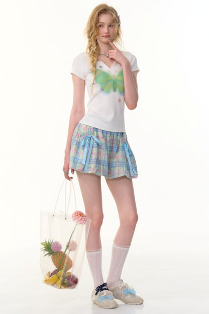 American Butterfly V-Neck T-Shirt