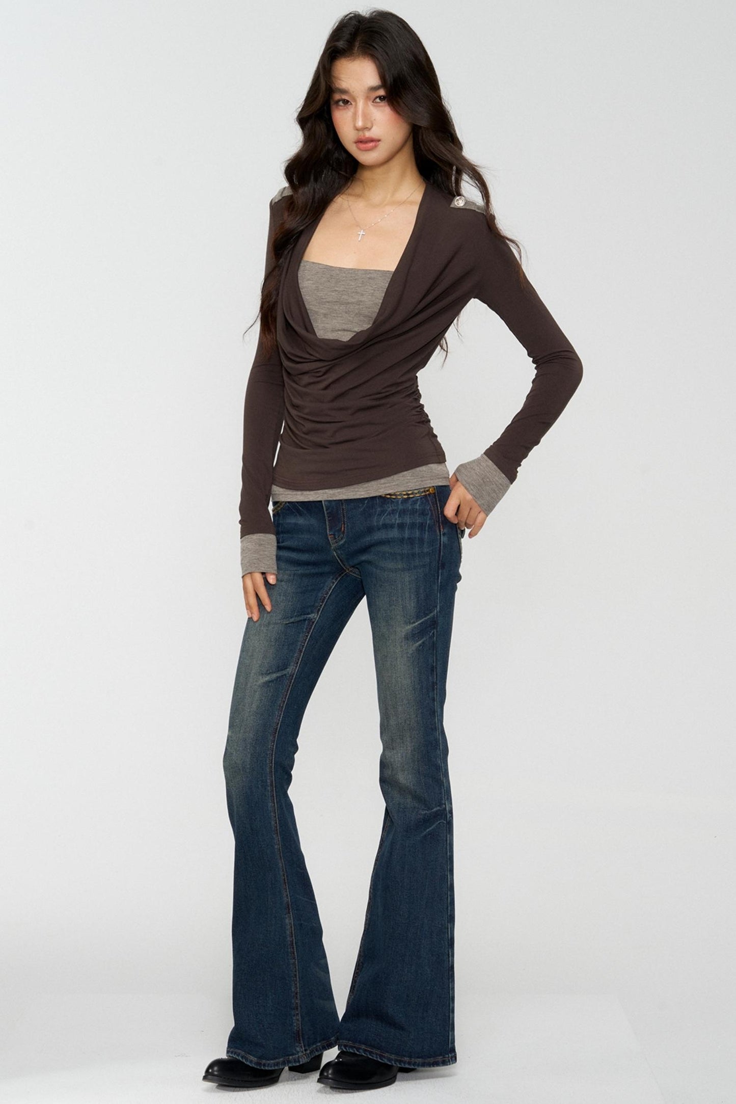 Swing Collar Vintage Layering Top Set