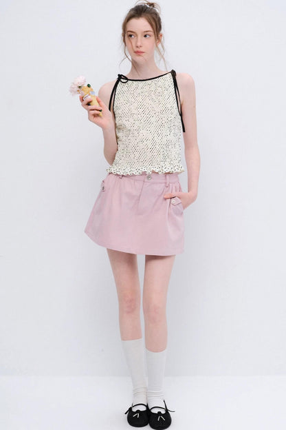 Sommerliches Sweetheart-Top mit Polka-Dots