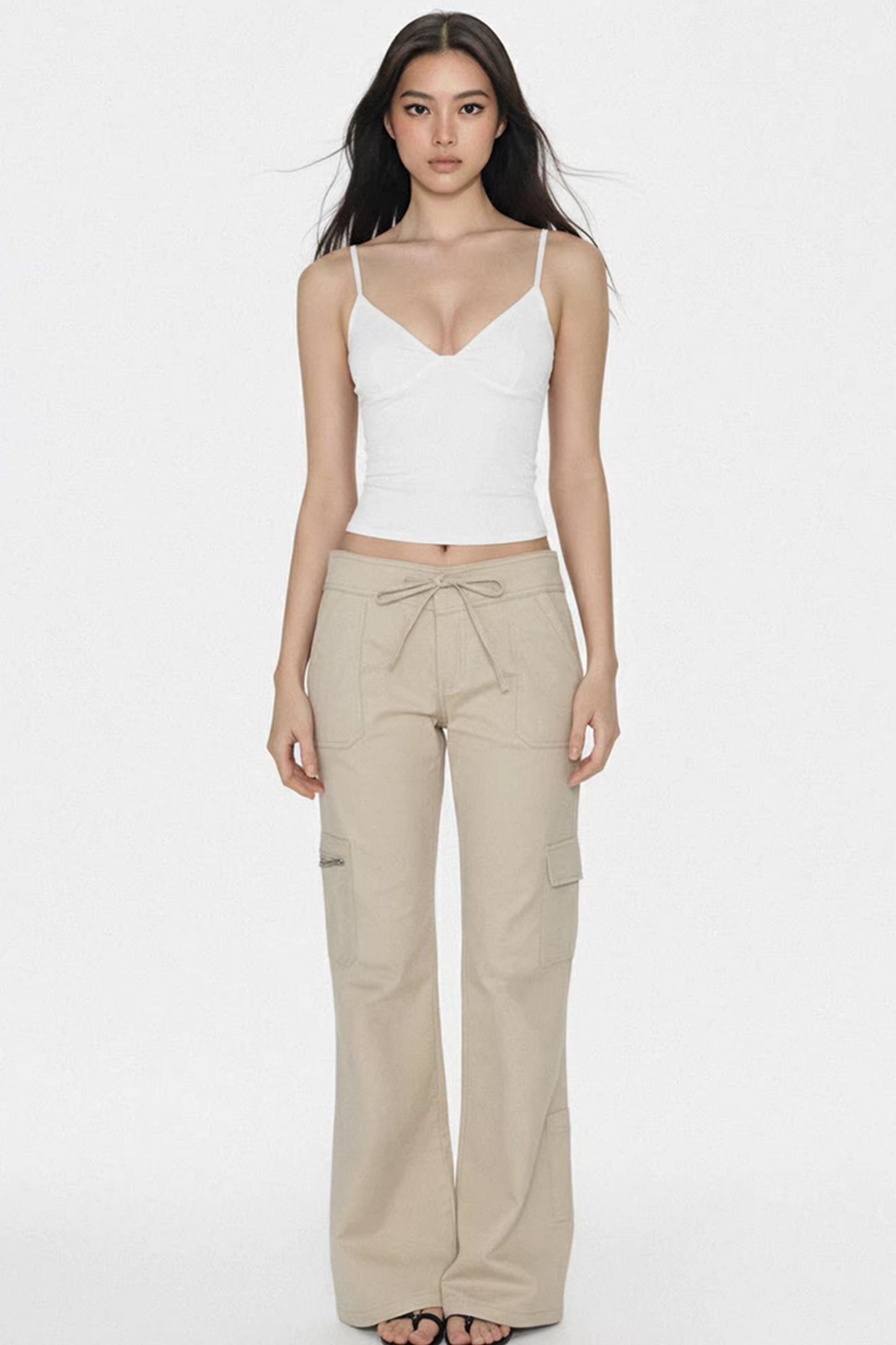 솔리드 V넥 캐미솔