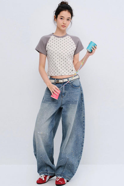 Retro Star Raglan Top