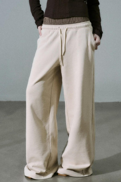 Plaid Patchwork Terry Sweatpants