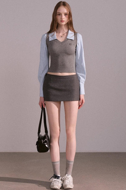 High End Slim Suit Skirt