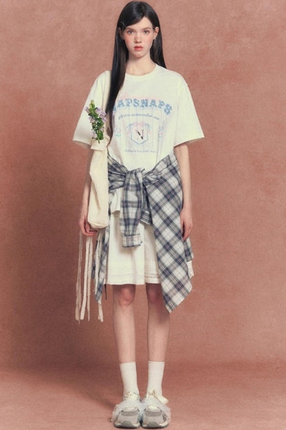 White Lace Panelled Umbrella Skirt