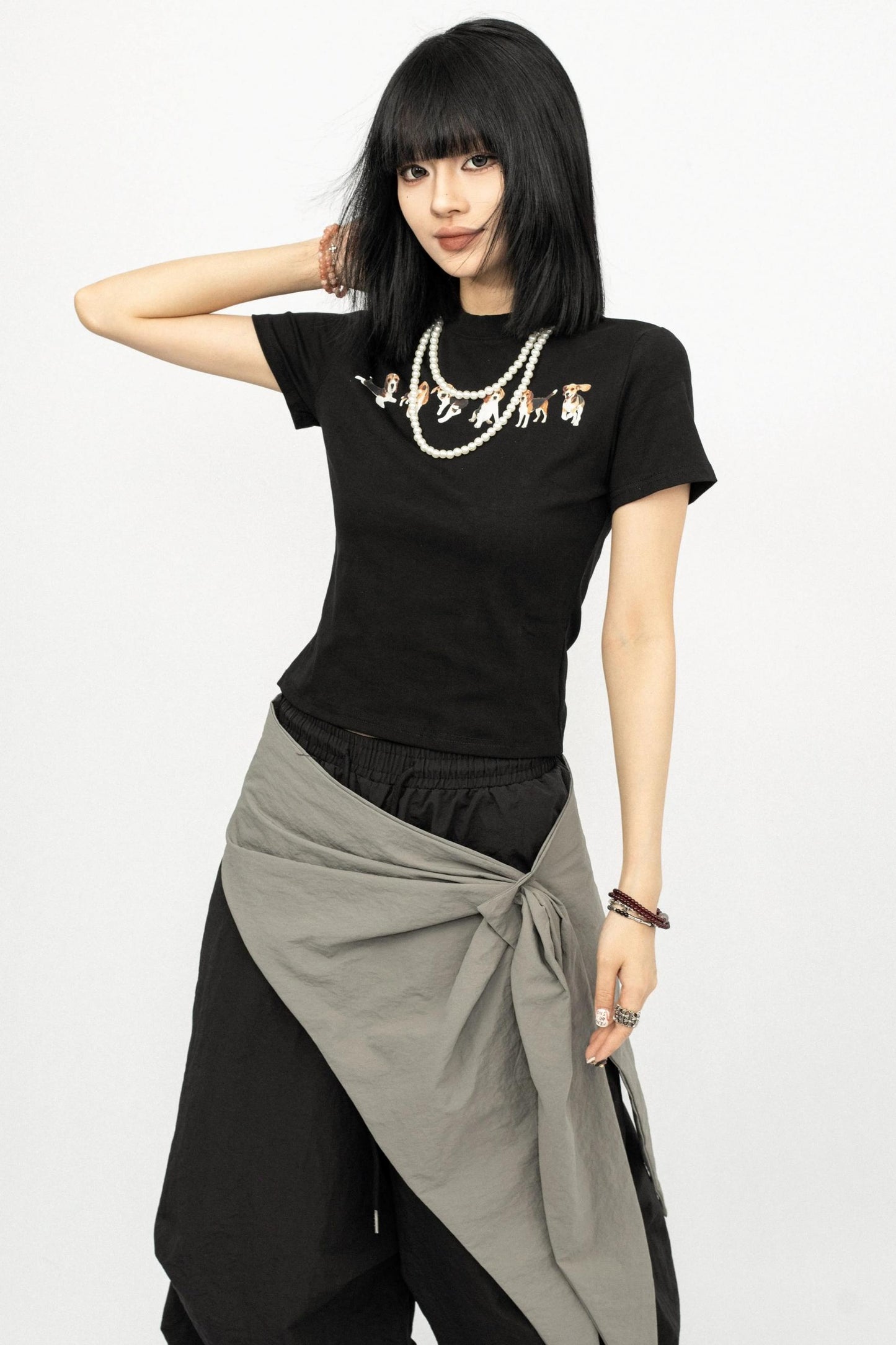 Puppy Print Short Sleeve Tee